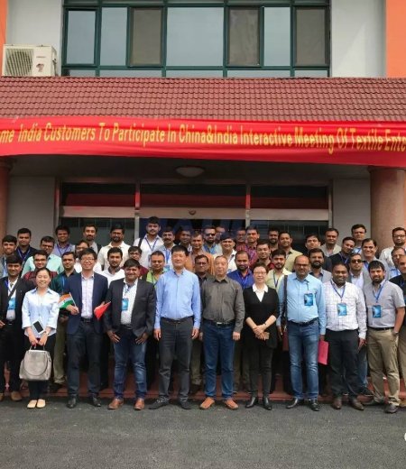 中印紡織交流（一） 牛了！30余家印度紡企中國考察，海佳把展會開到工廠里！